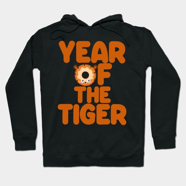 Kawaii Year Of The Tiger Donut Chinese New Year Hoodie by TheAparrelPub